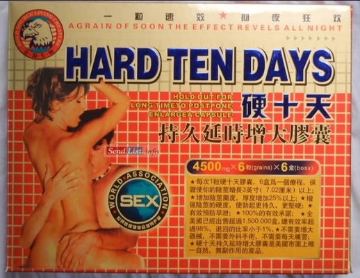Hard Ten Days Sex Pills Herbal Capsules for Male Enhancement Sex Products